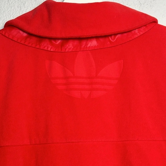 Adidas Fleece Zip Up Jacket Womens Size Large Zippered Pockets - Picture 4 of 10